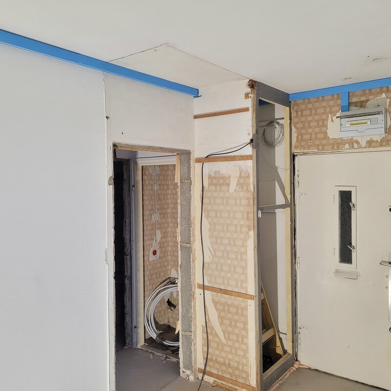 elkészült hálózat és lakáselosztó